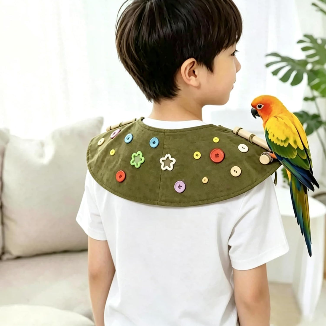 Parrot Shoulder Cape with Bird Poop Protector