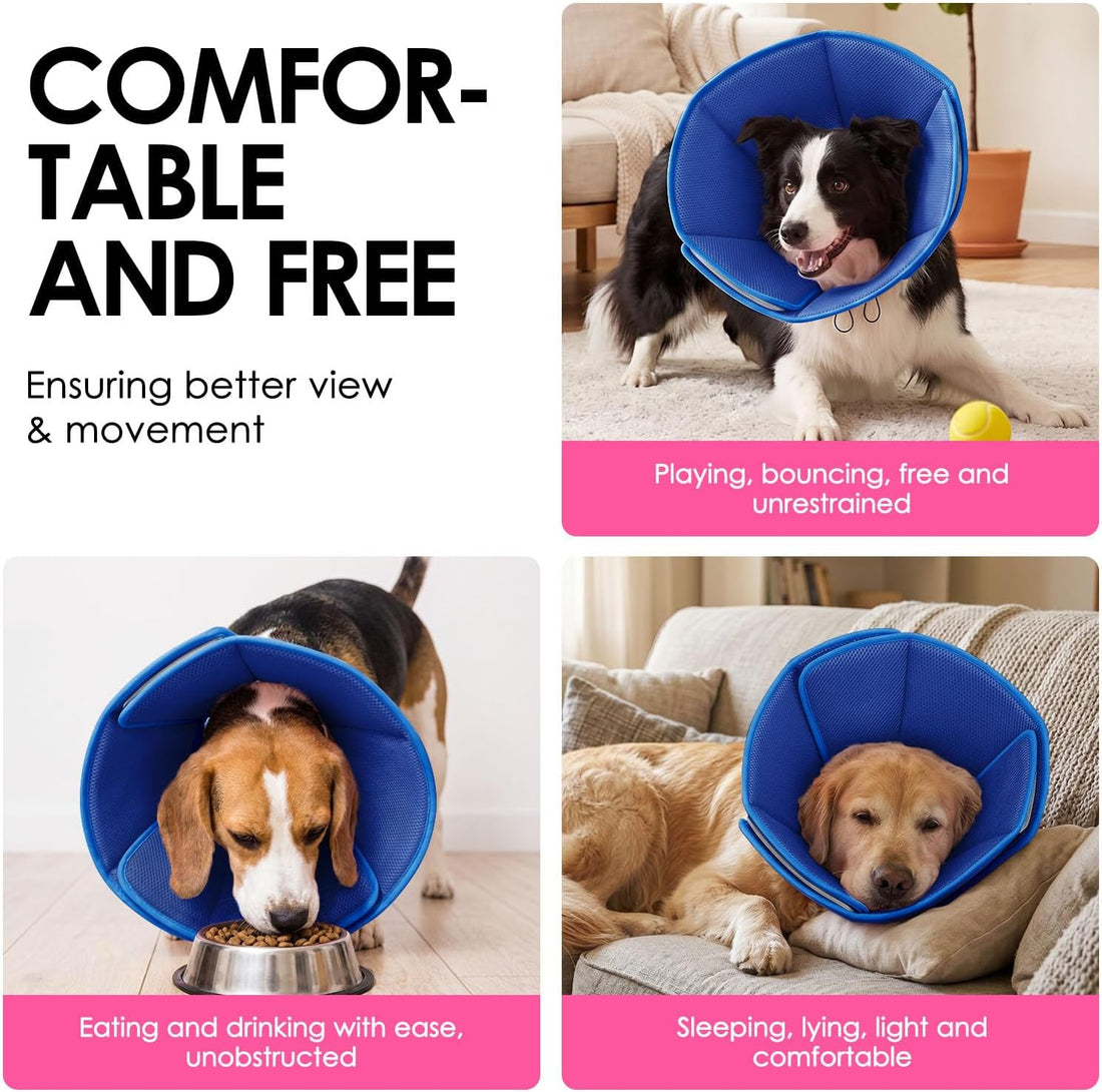 AOFITEE Soft Dog Cone, Adjustable Cone for Dogs After Surgery