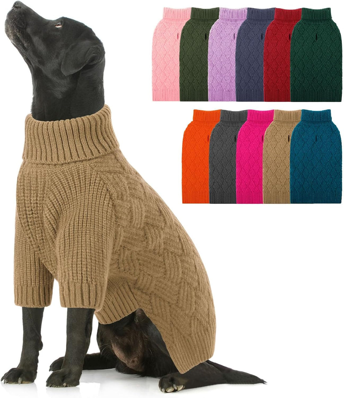 Small Dog Sweater, Turtleneck Dog Christmas Sweater