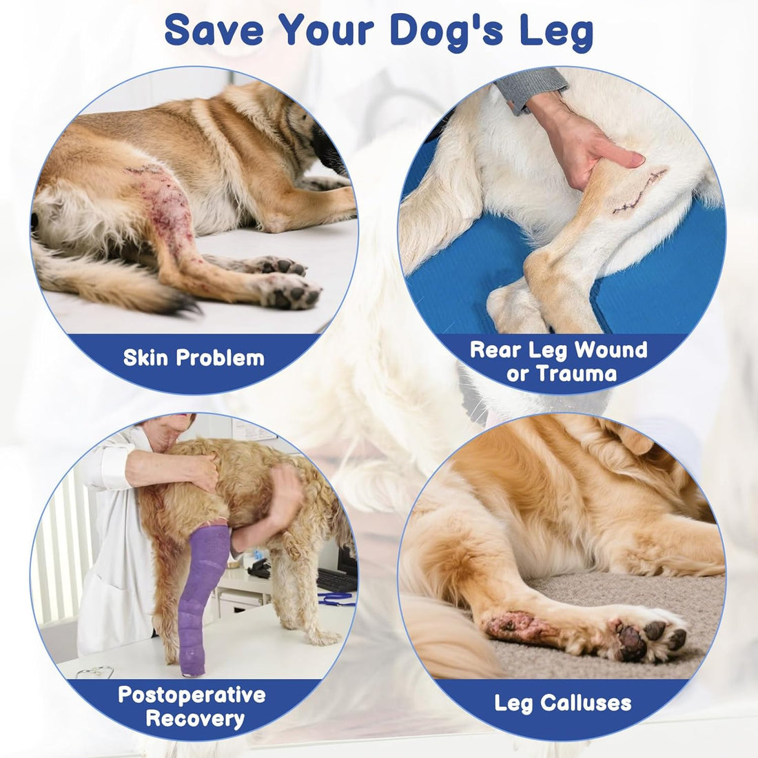 BARKLESS Single Dog Rear Leg Sleeve to Stop Licking