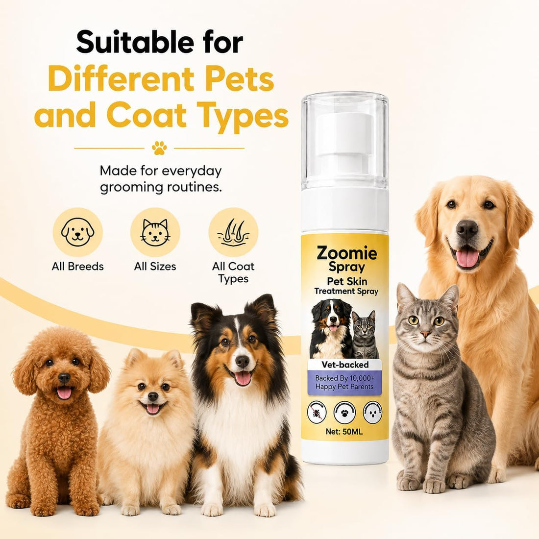 Zoomie Spray for Dogs – for Dog & Cat Skin,50ml