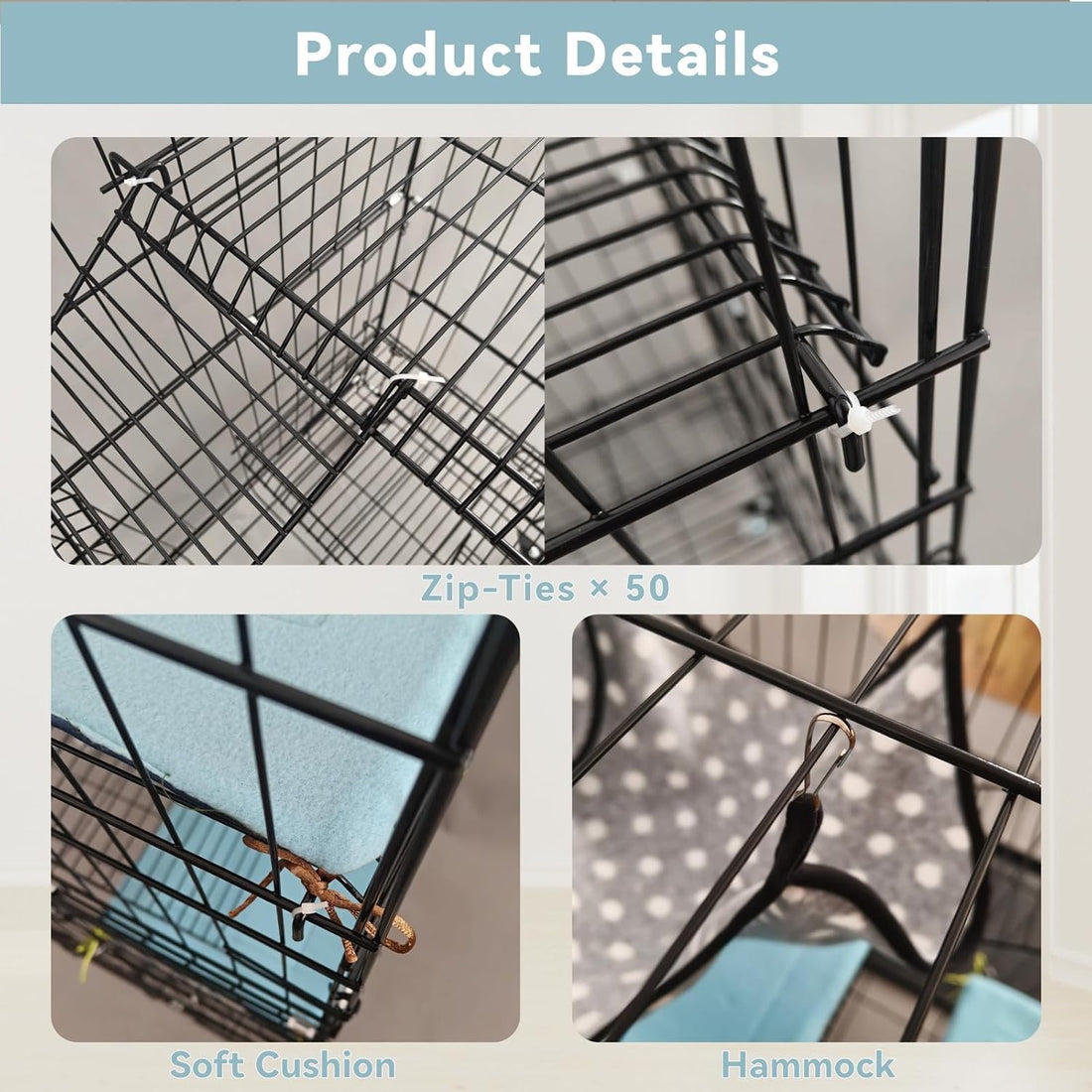 STILLCOVE 4-Tier Cat Cage Indoor