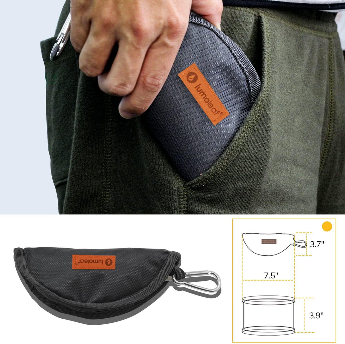 LumoLeaf Collapsible Dog Travel Bowl