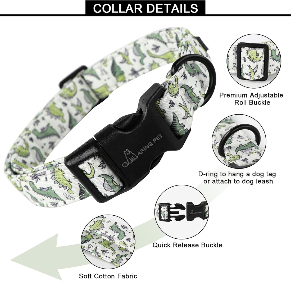 ARING PET Dinosaur Dog Collar-Cute Dog Collar for Small Dogs