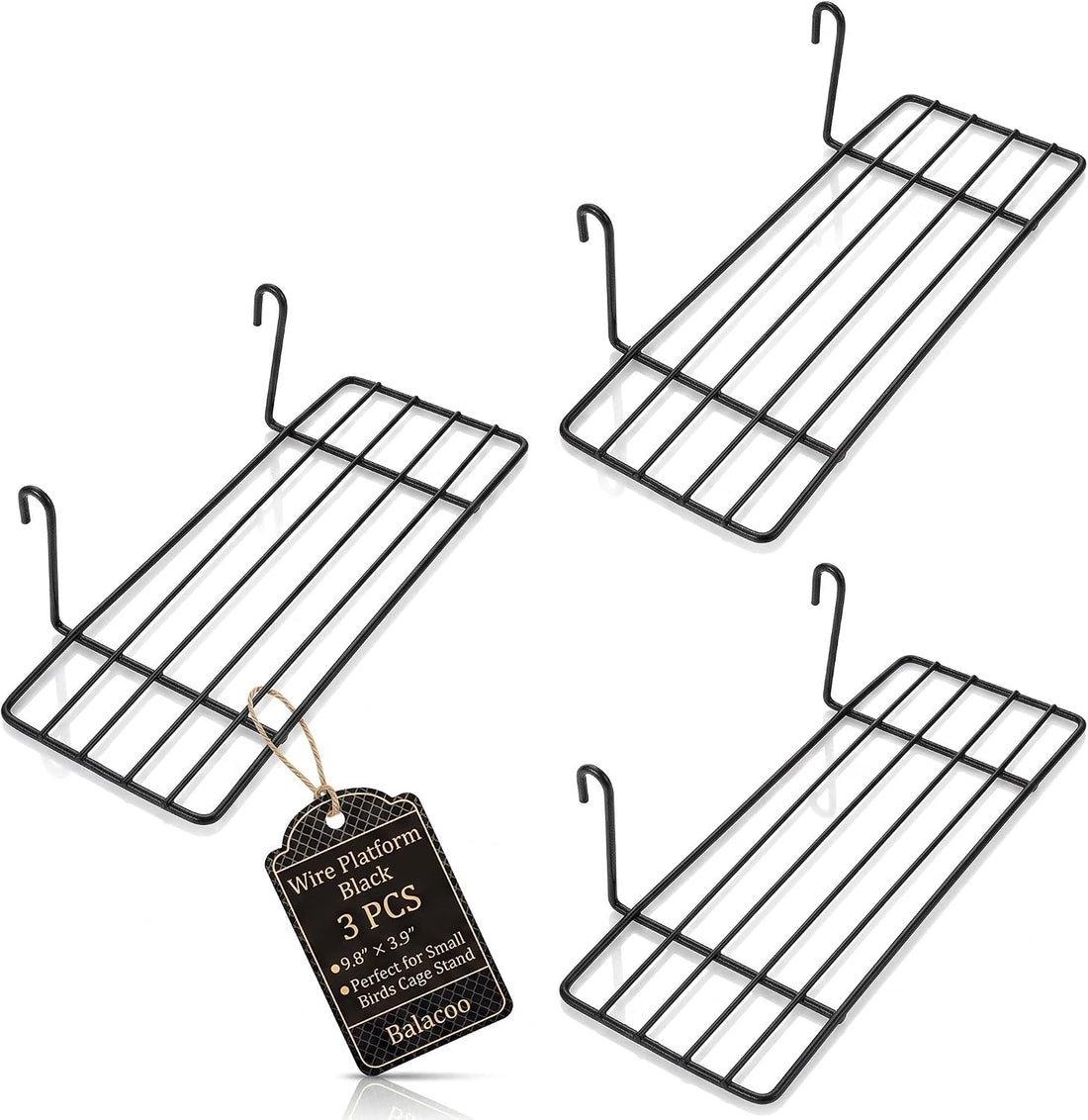 Balacoo 3 Pcs Bird Cage Stand: Metal Bird Wire Platform