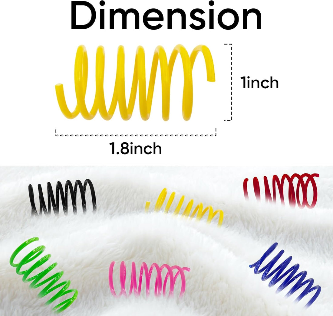 Cat Toys for Indoor Cats, 12 Pack Interactive Cat Spring Toys, 6Colors