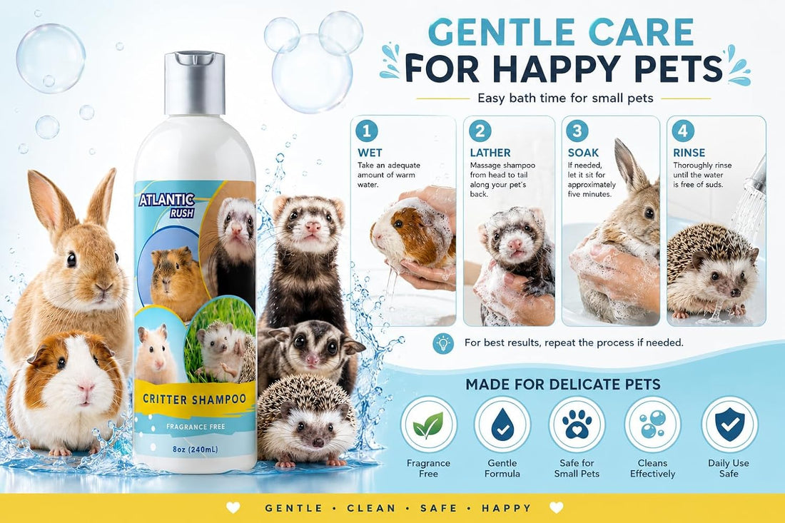 Critter Shampoo for Small Pets -Small Animal Fragrance & Detergent
