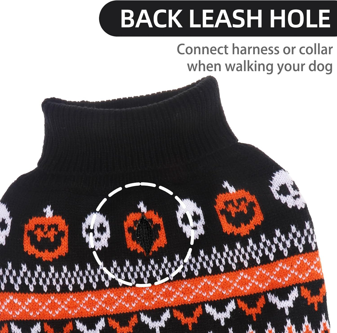 PUPTECK Small Halloween Dog Sweater Ugly Soft Warm Clothes Fall Outfit