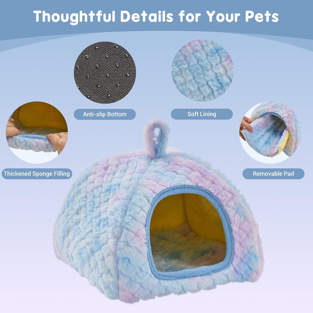Avont 2-Pack Guinea Pig Tunnel & Hideout Bed Set