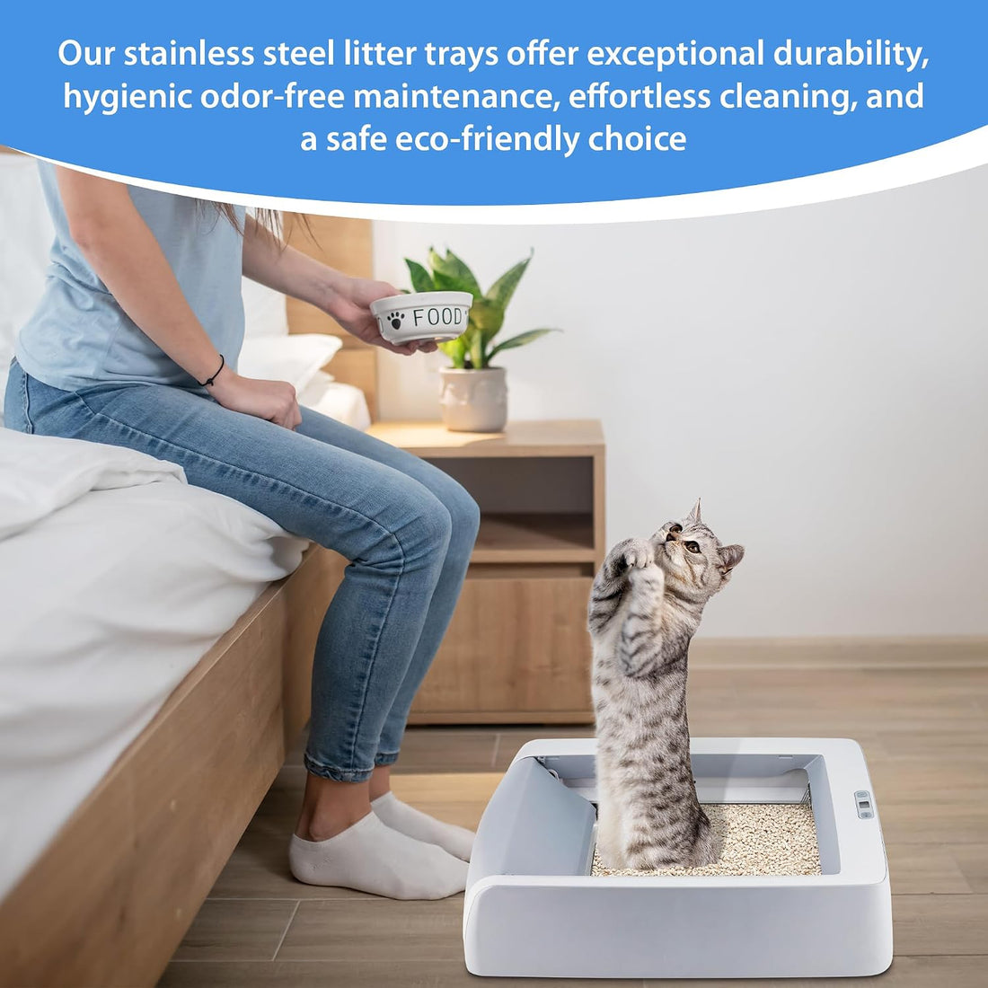Stainless Steel Reusable Litter Tray Compatible with Petsafe