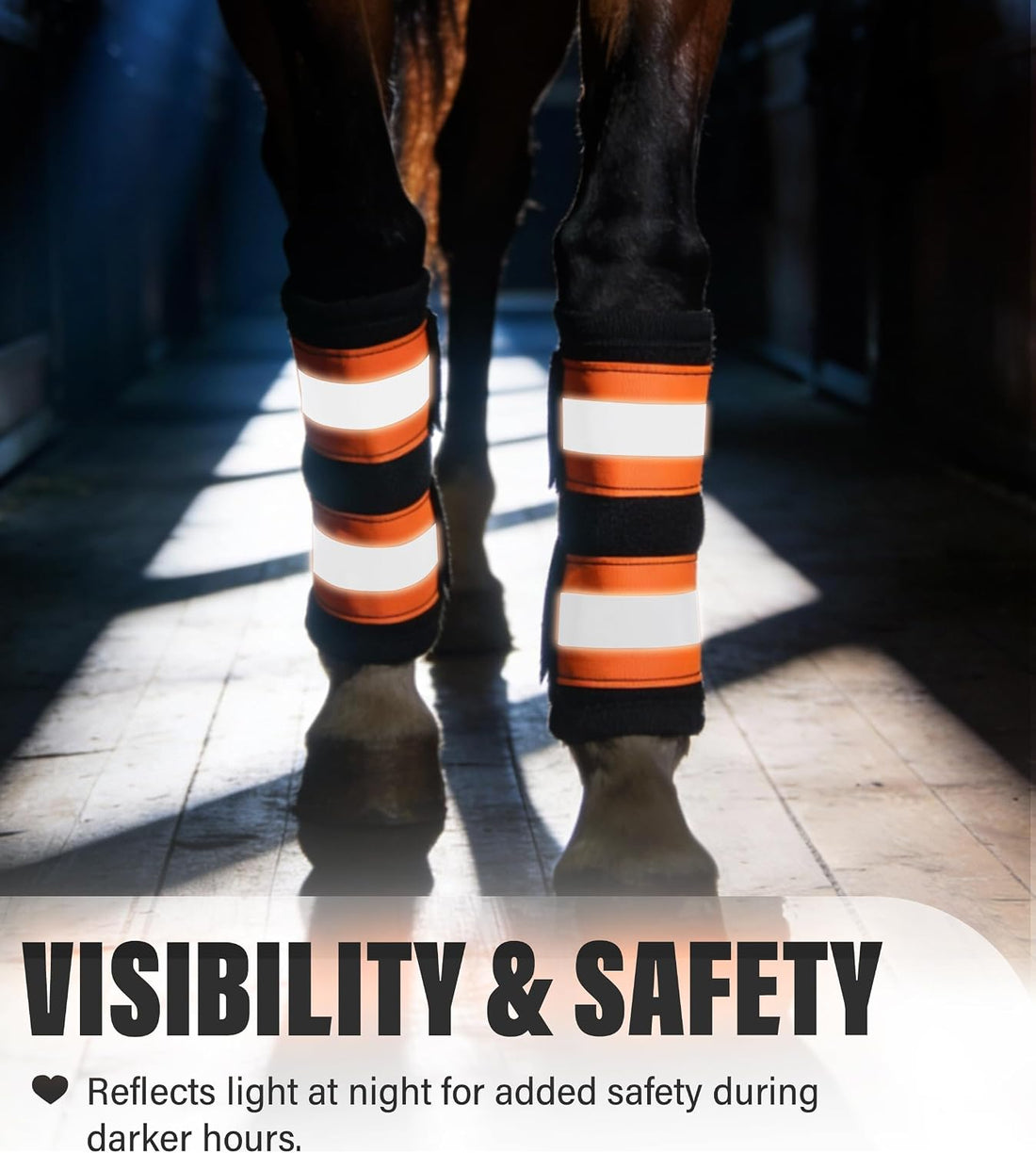 2/Pack Horse High Visibility Leg Gear, Horse Leg Wraps Add Safety