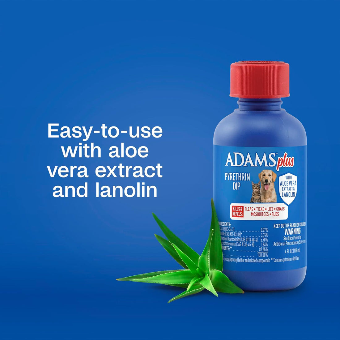 ADAMS Plus Pyrethrin Flea Dip for Dogs and Cats