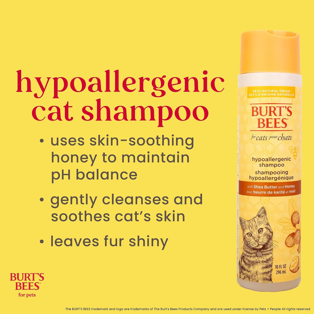 Burt's Bees for Pets Hypoallergenic Cat Shampoo with Shea Butter