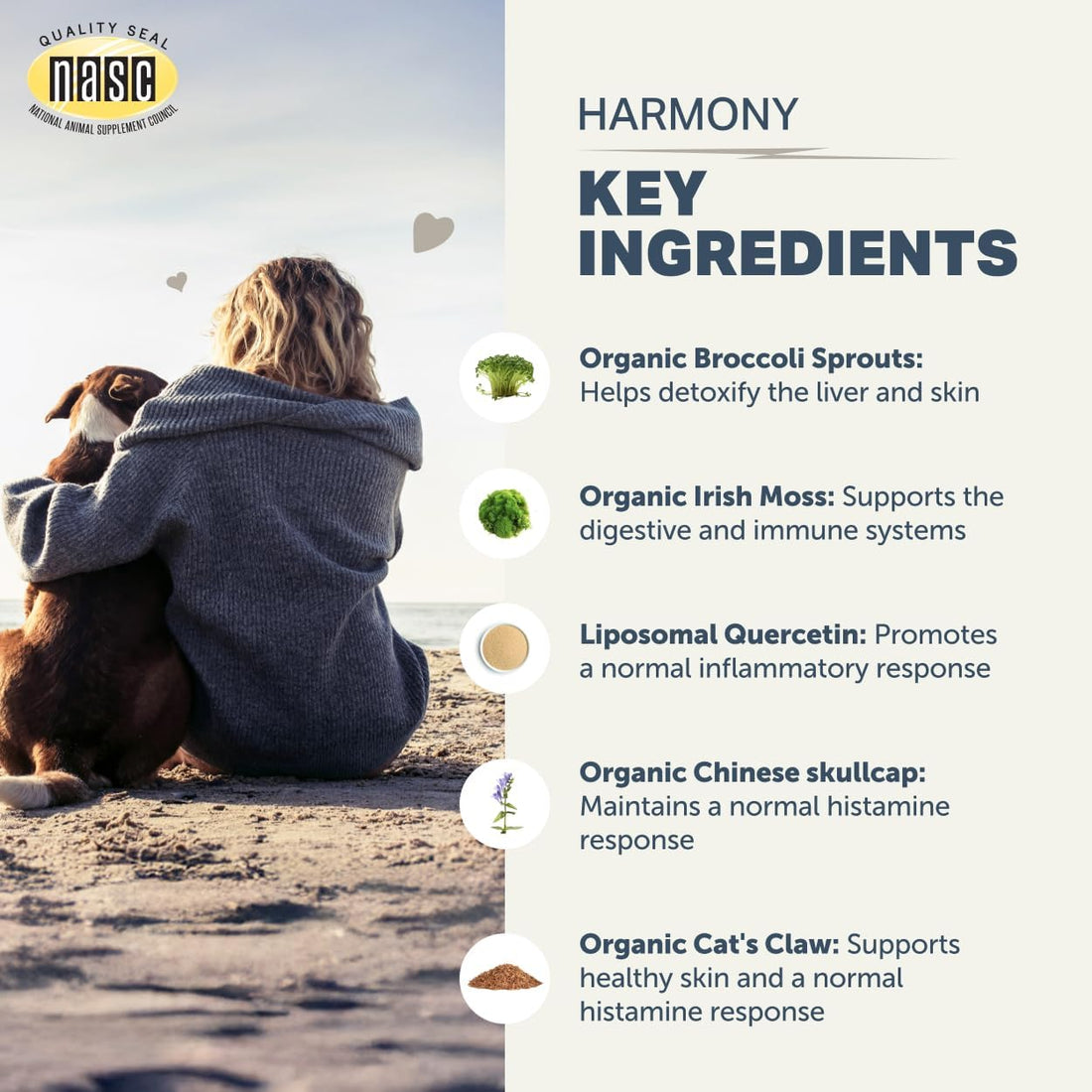 Four Leaf Rover Harmony - Quercetin for Dogs, Seasonal Allergy Support