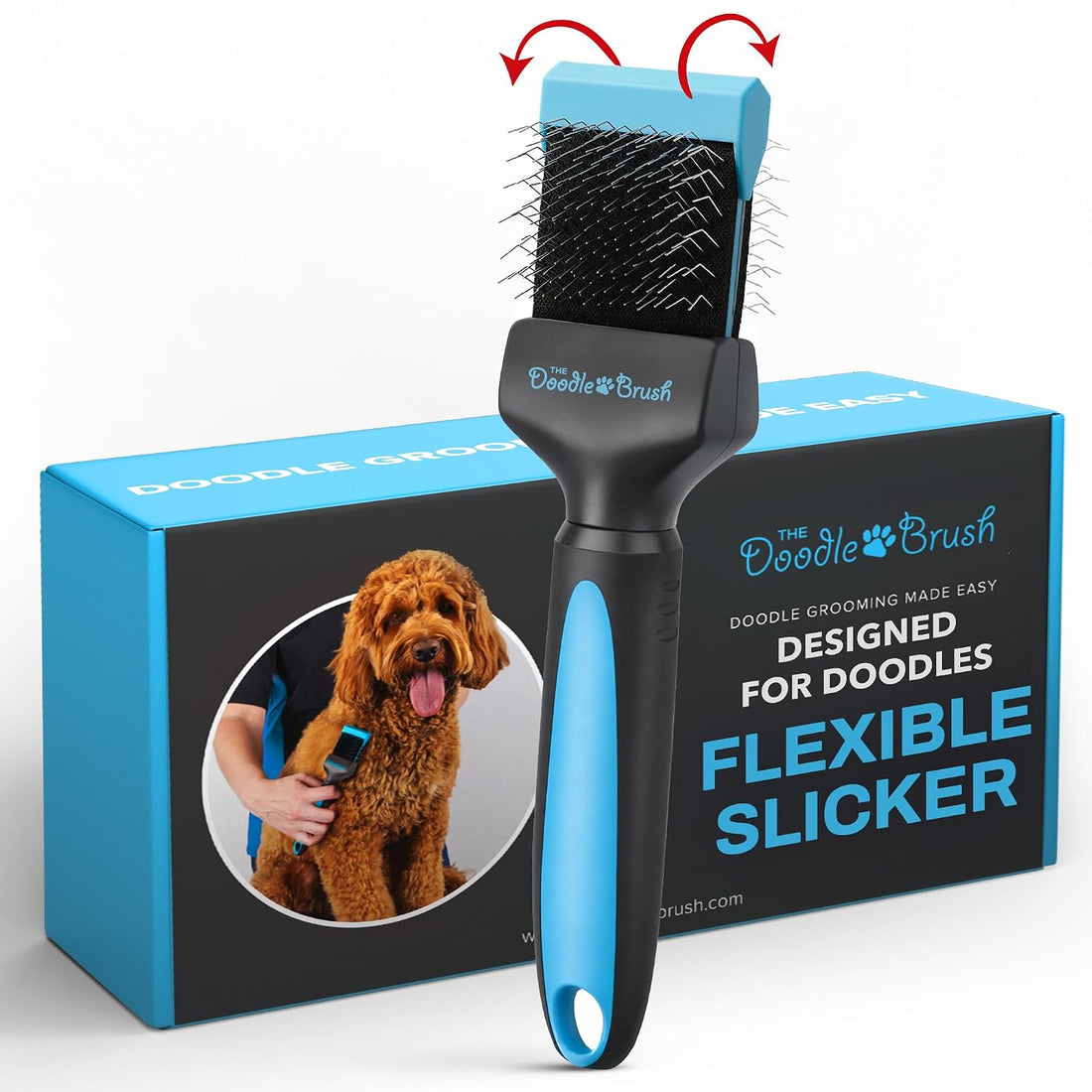 The Doodle Brush Slicker Dog Brushes Curly Coat Detangler, Single Head