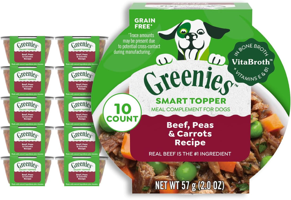 Greenies Smart Topper Wet Dog Food Complement, Beef, 2 oz, 10 ct