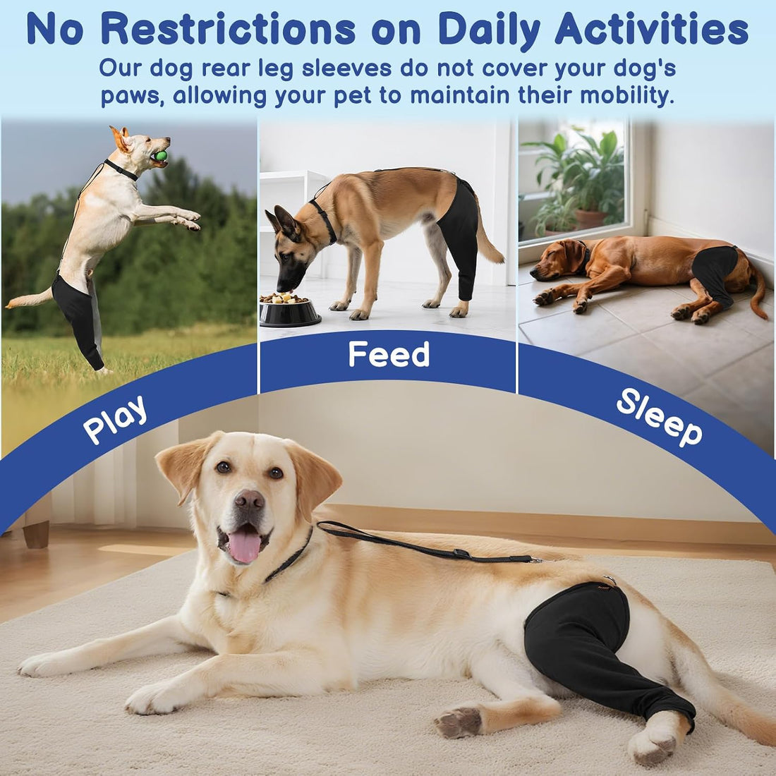 BARKLESS Single Dog Rear Leg Sleeve to Stop Licking