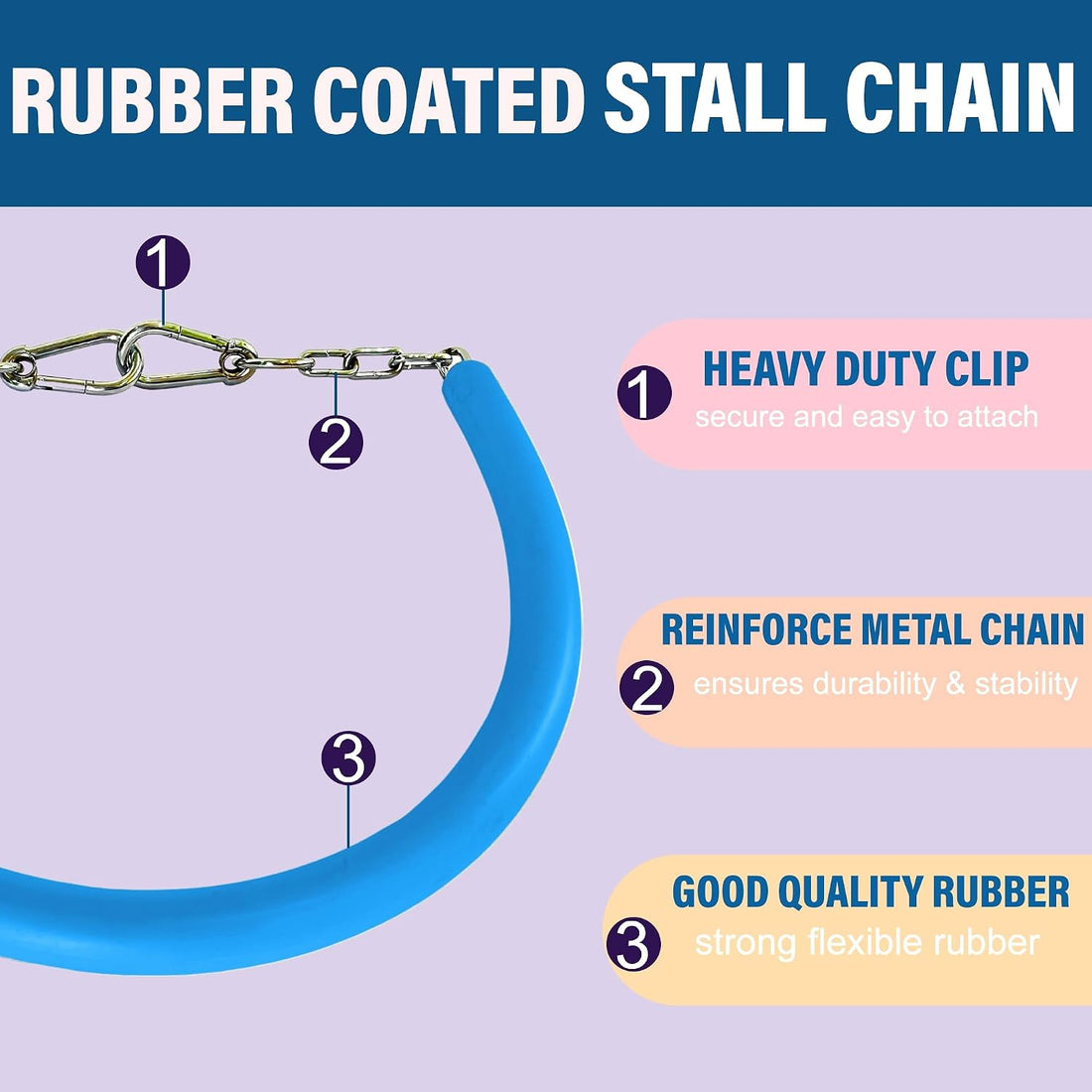 Stall Chain for Horses – 51 Inch Horse Stall Guard with Heavy-Duty