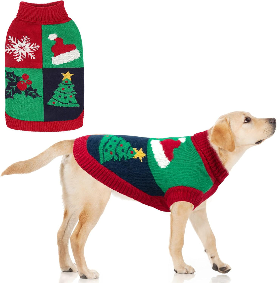 KOOLTAIL Small Dog Sweater, Fall Dog Sweater with Autumn Maple Leaf