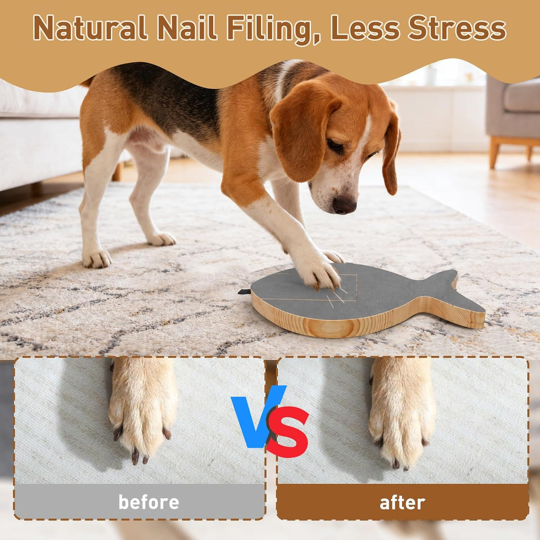 Vivifying Dog Nail Scratch Board with Treat Drawer for Front Paw Nails