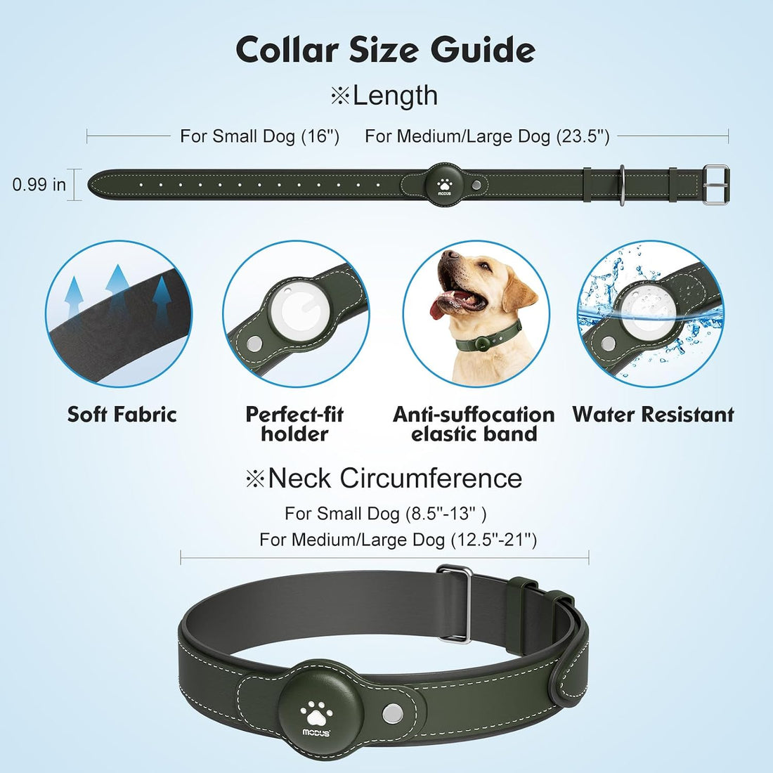 GPS Tracker for Dogs, 2 in 1 Smart Pet Collar