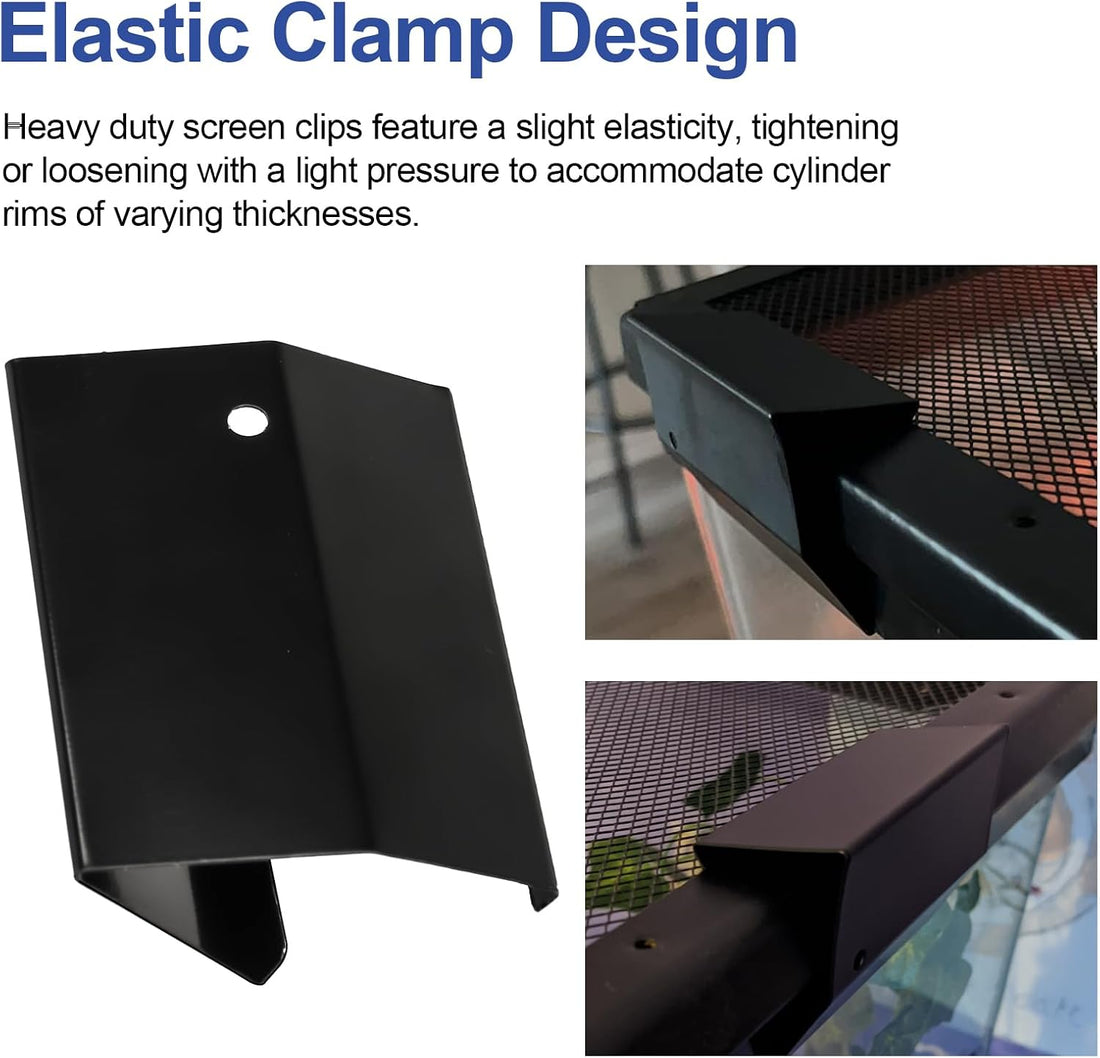 Large Reptile Tank Clips, Terrarium Covers Heavy Duty Screen Clips