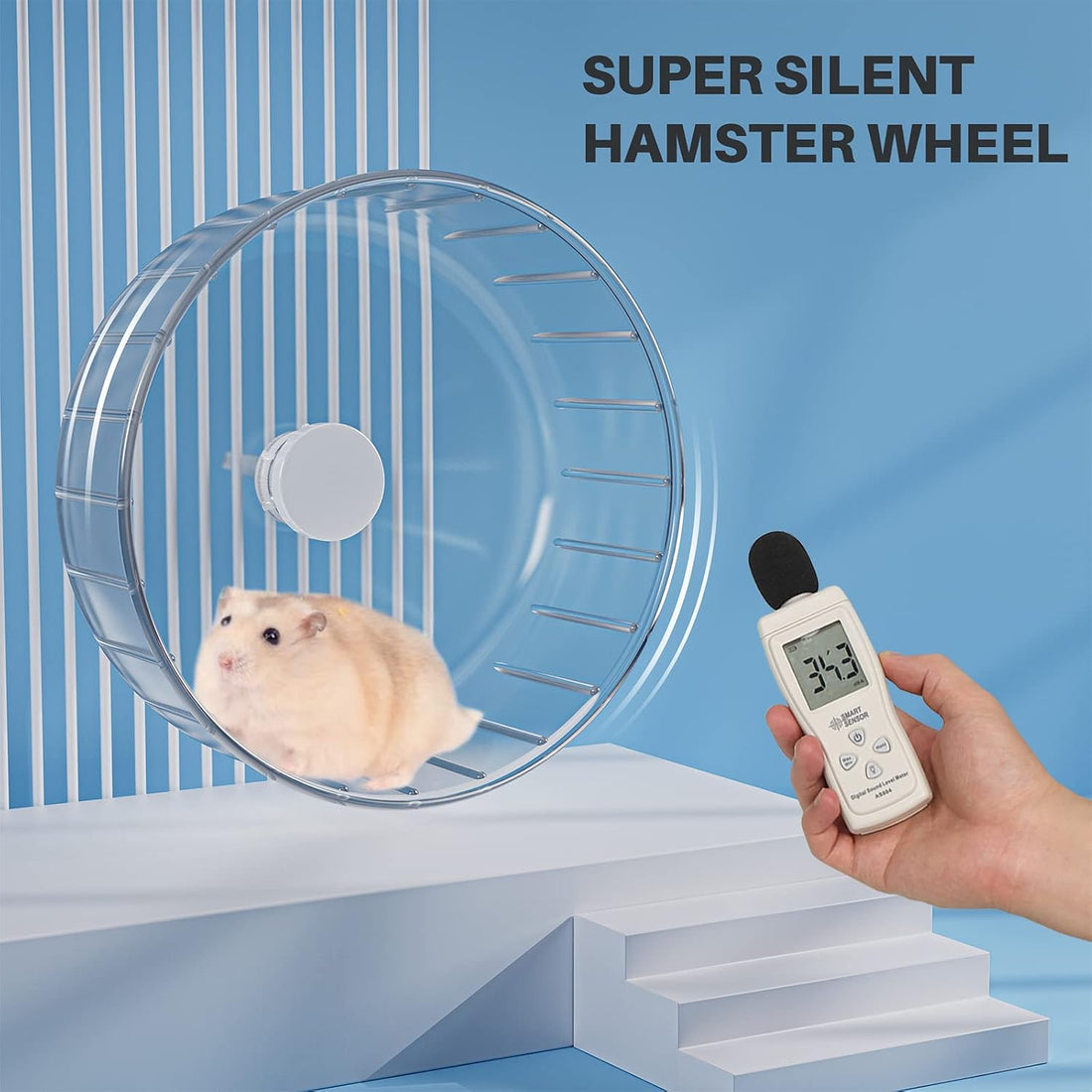 BUCATSTATE Silent Hamster Wheel, 6.7in Exercise Wheel for Gerbil