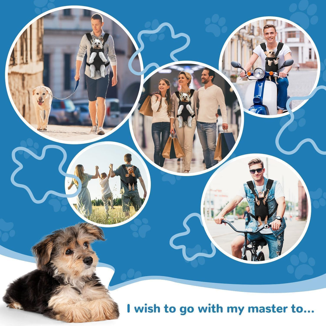YUDODO Pet Dog Carrier Backpack Adjustable Front Carrier for Small