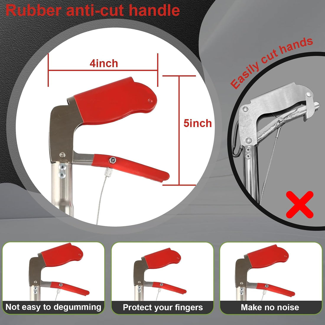 Snake Tong Reptile Grabber, 66 Inch Snake Clamping Tool for Safe