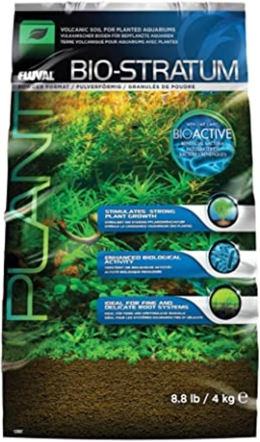 Fluval 12696 Volcanic Soil Bio Stratum for Planted Tanks, 4.4 lbs.