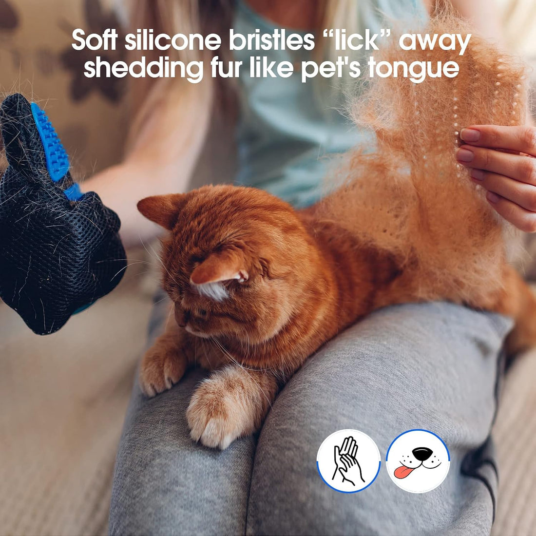 Upgrade Efficient Pet Hair Remover Gloves