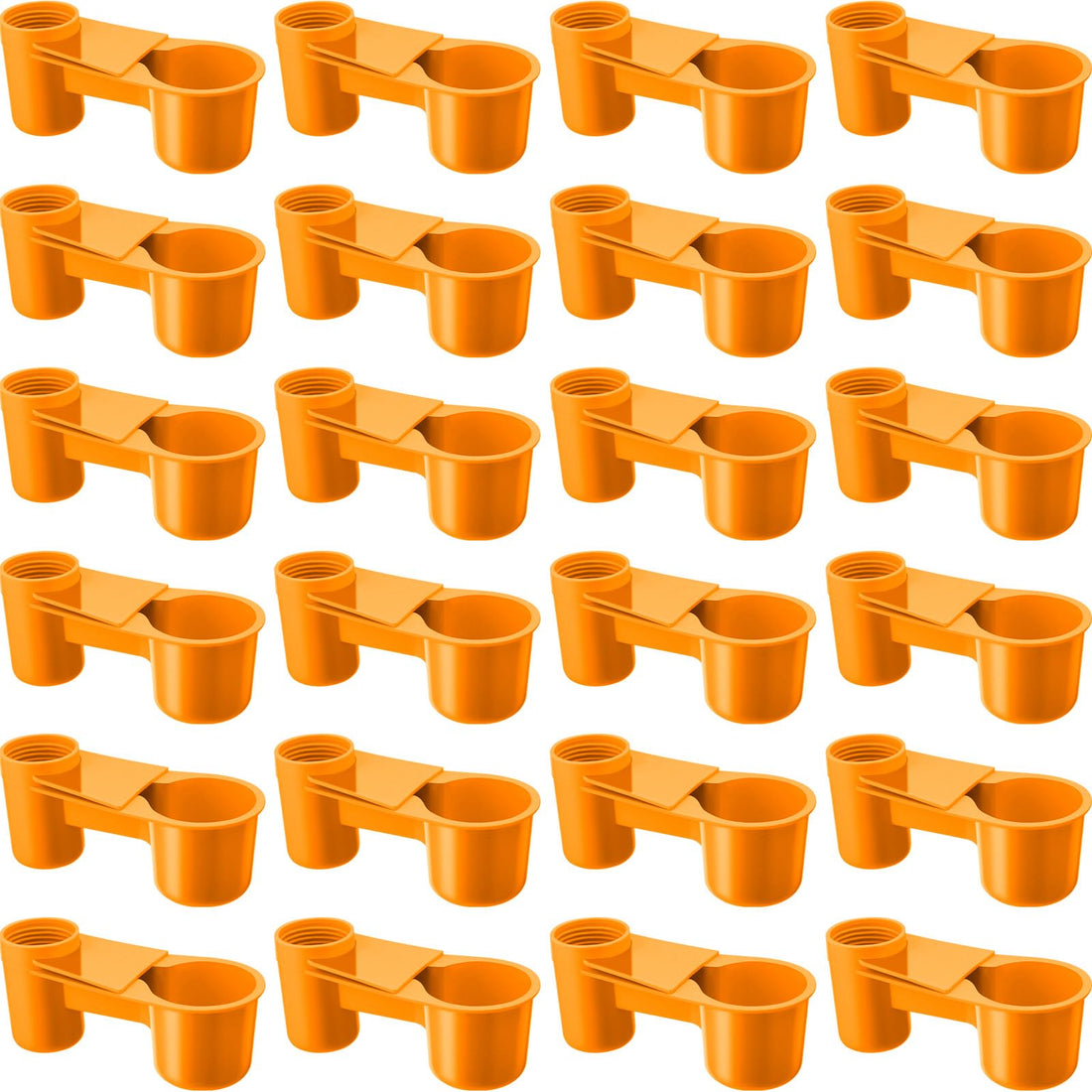 LemonRoad 24 Pcs Bird Drinker Feeder Cups Plastic Water Bottle Cup