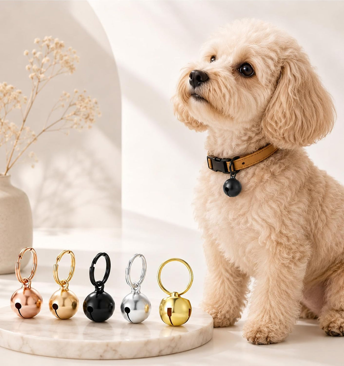 10 Pcs Bell for Dog Collar, 1/2 Inch Bells for Dog Collars for Small