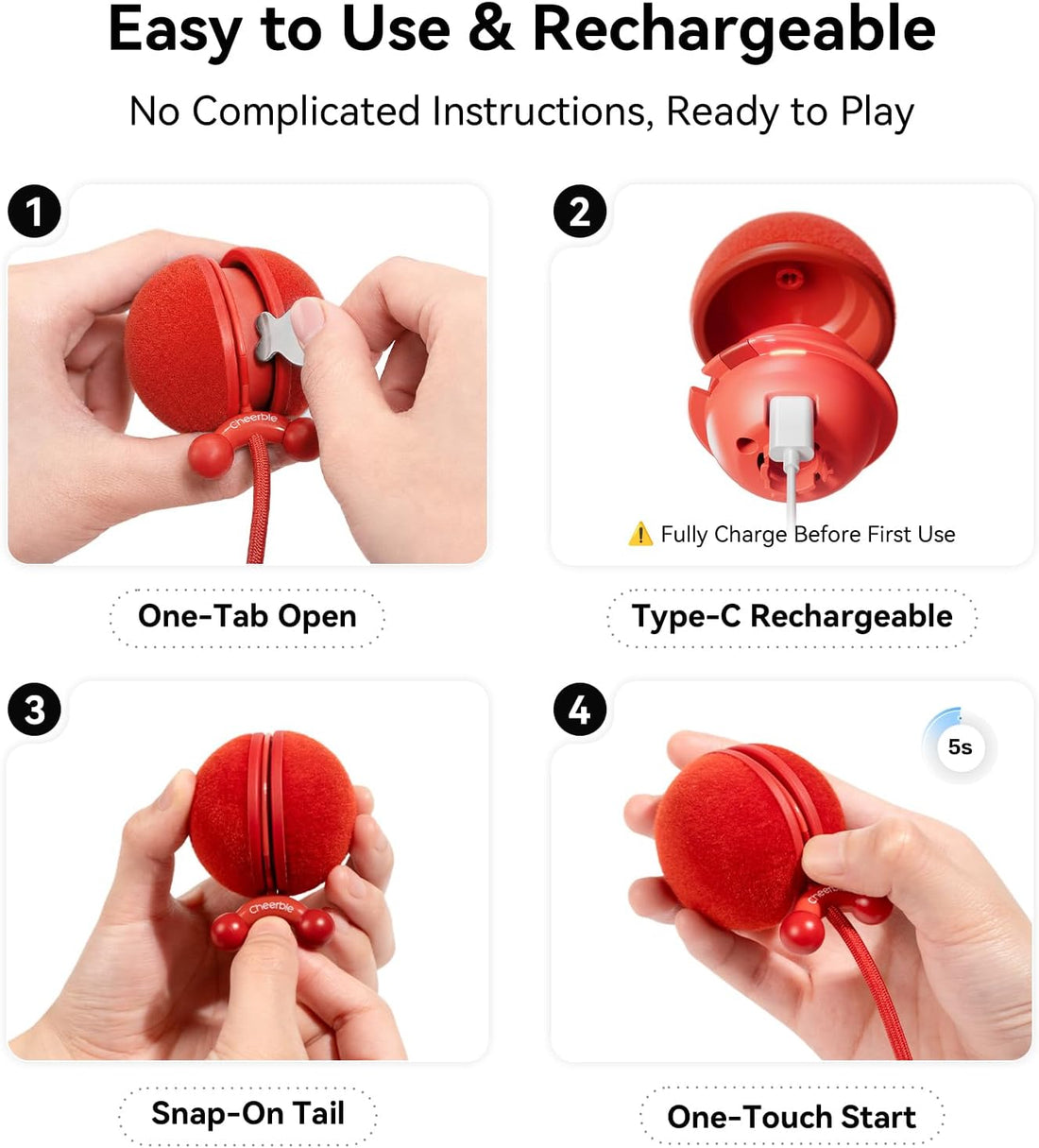 Cheerble Interactive Cat Toy Ball