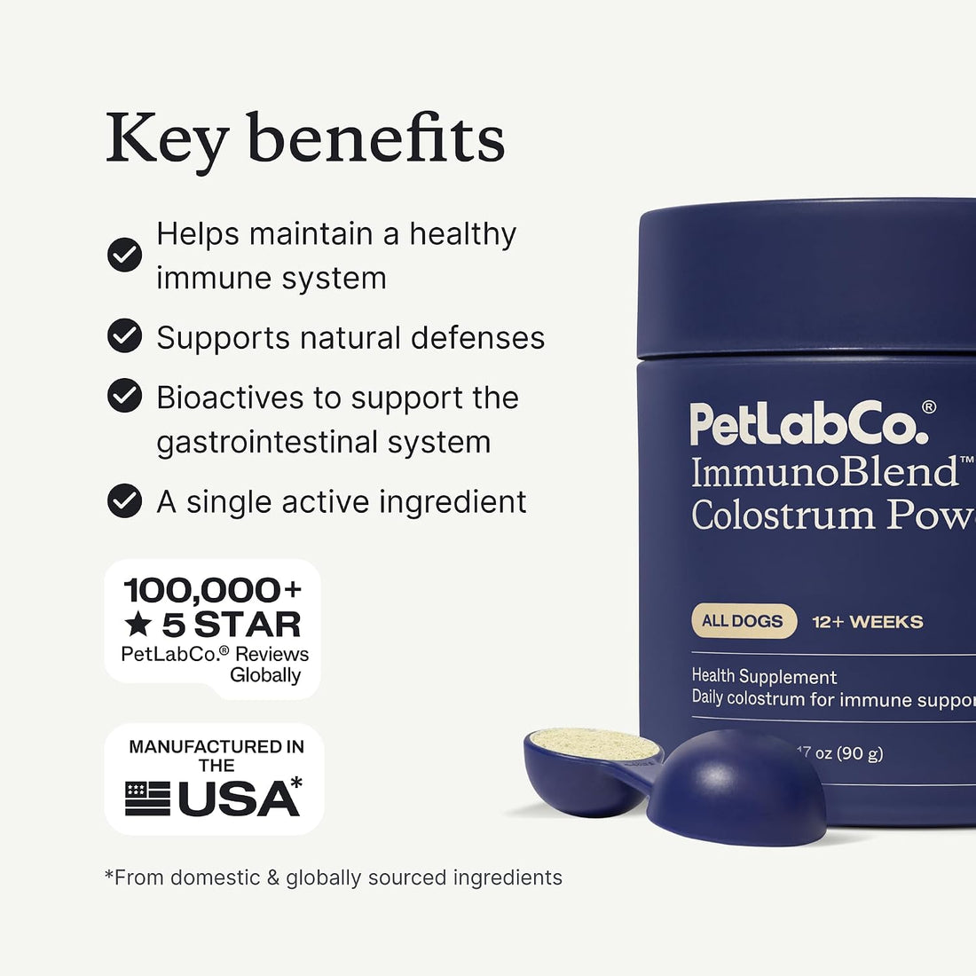 PetLab Co. ImmunoBlend Bovine Colostrum Powder for Dogs