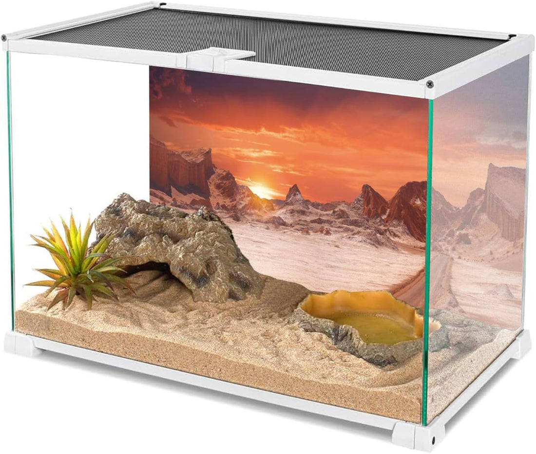 72x18 in Sun Desert Terrarium Backdrop Orange Reptile Habitat