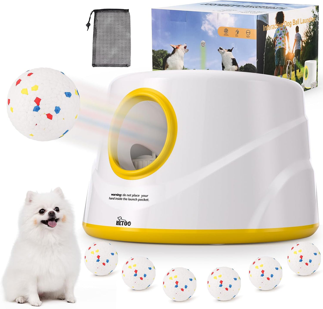 HETOO Automatic Dog Ball Launcher, Dog Ball Thrower