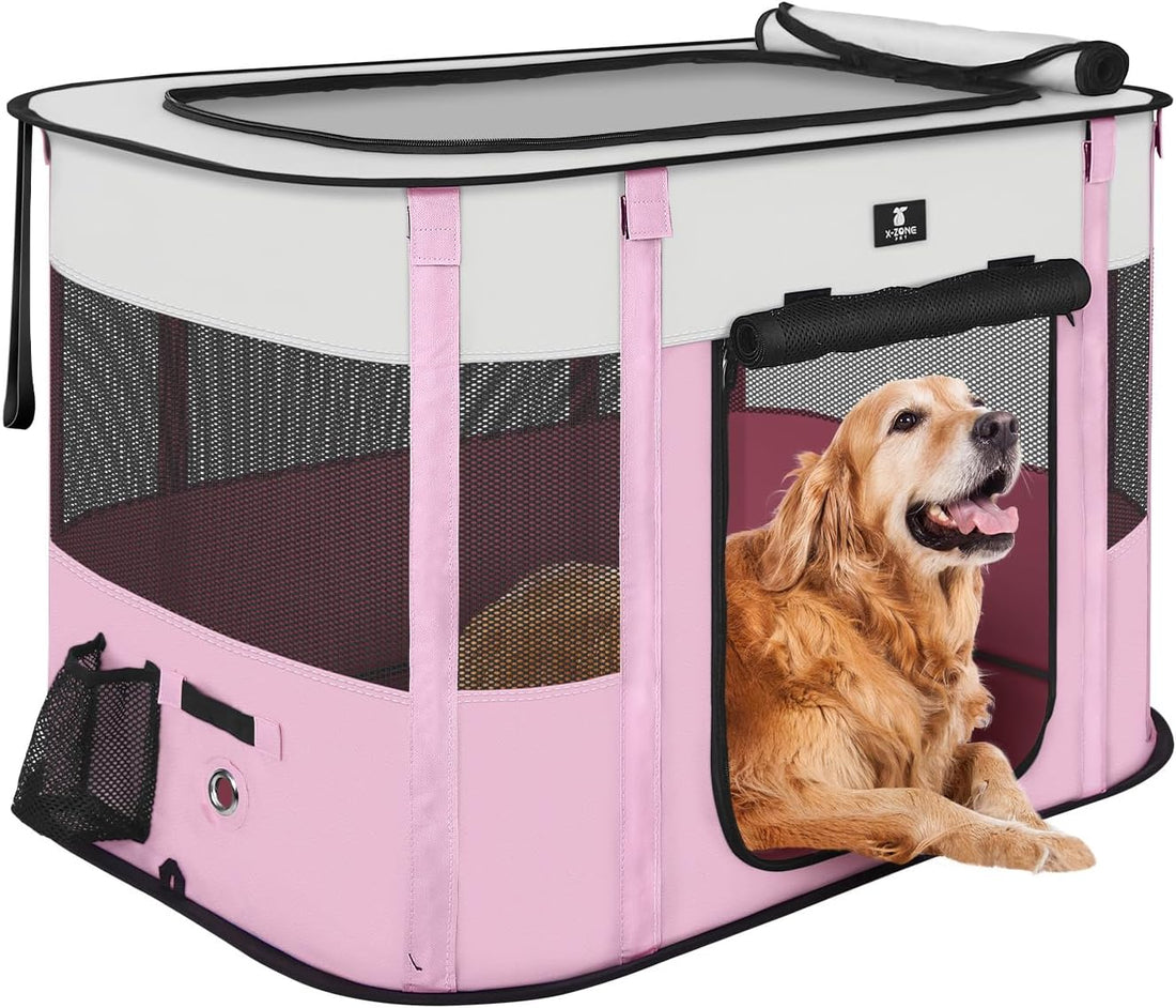 X-ZONE PET Dog Playpen, Puppy Cat Play Pen Portable Foldable