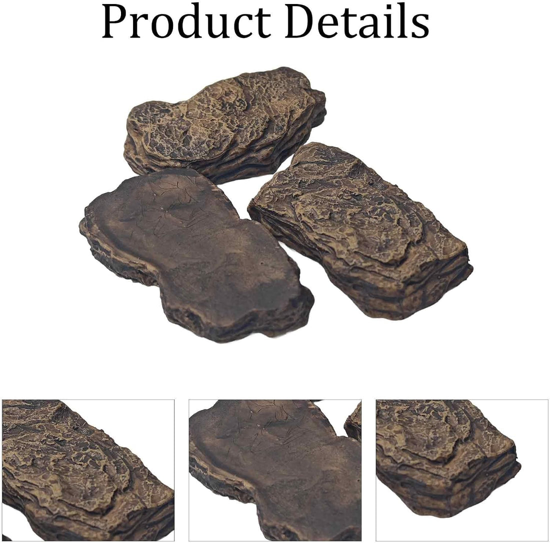 3Pcs Small Slate Rocks, Aquarium Stones
