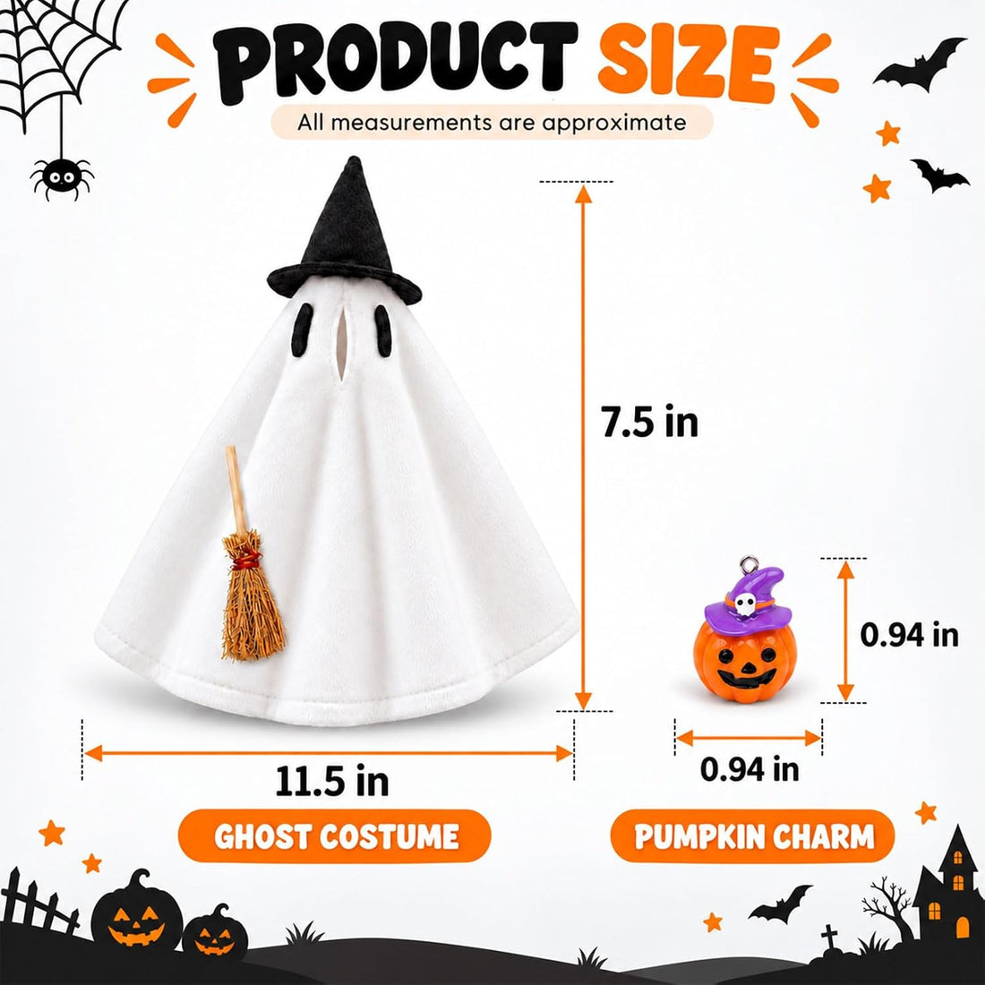 2 Sets Halloween Desk Goose Outfits for 7 Inch Goose