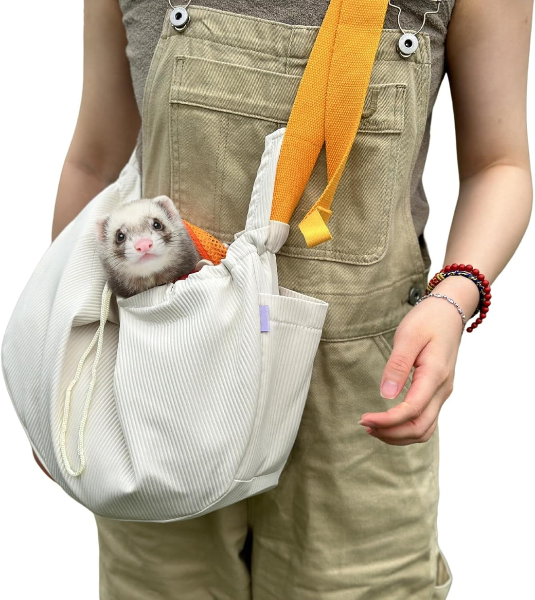 Ferret Sling Carrier, Front Backpack for Ferret Rabbit Puppy Kitten