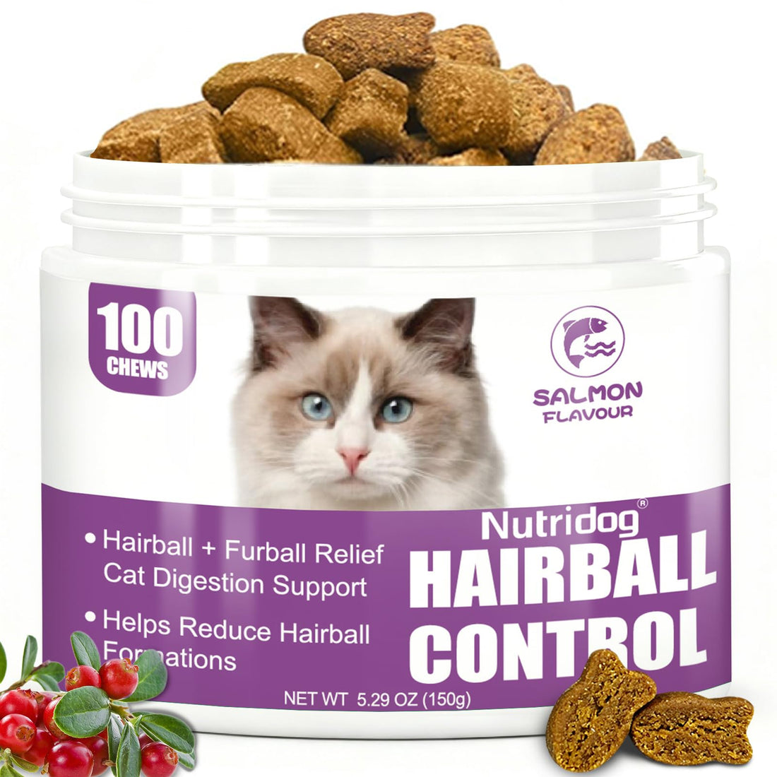 Nutridog Hairball Treats for Cats