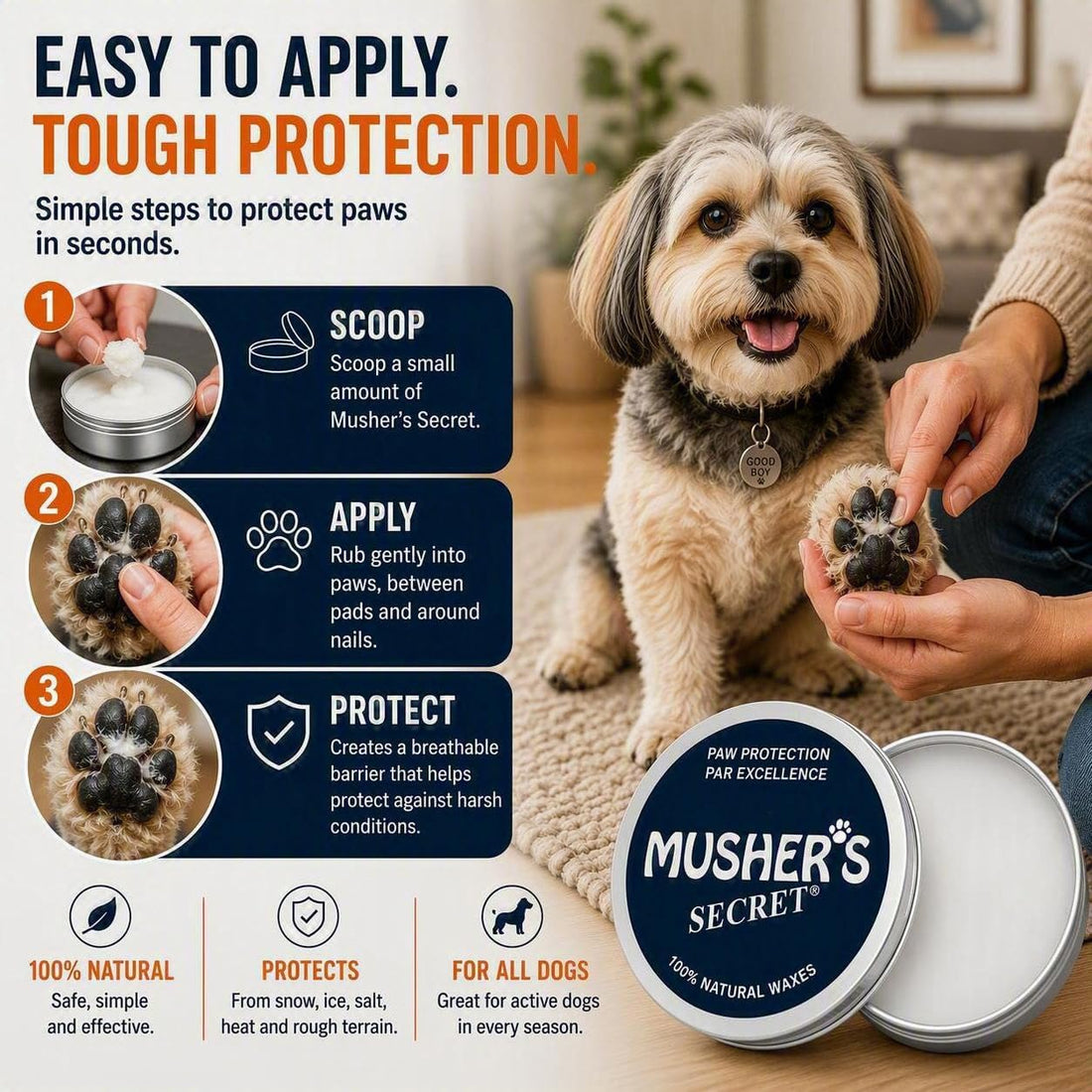 Musher’s Secret Dog Paw Wax 200g