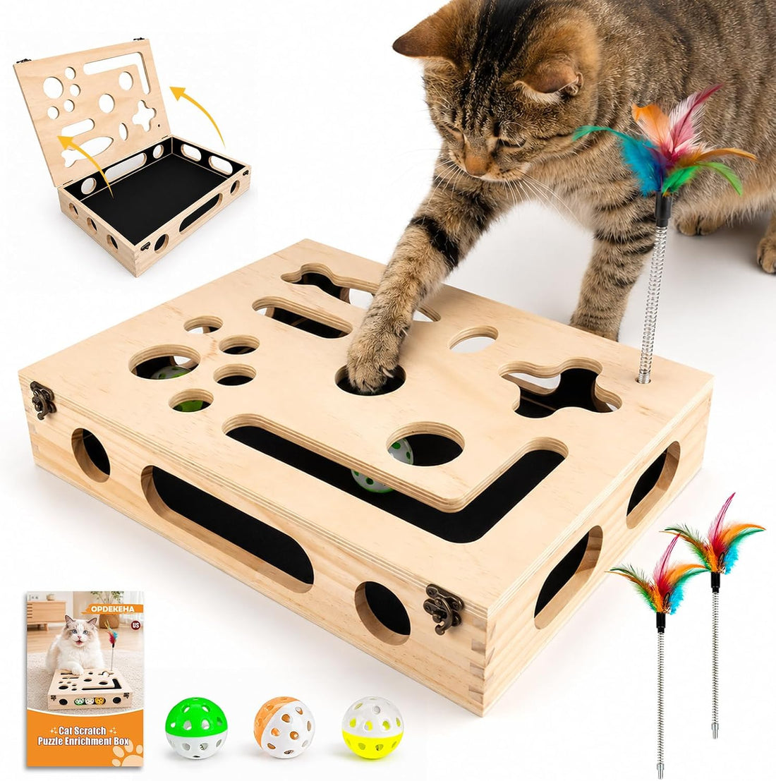 Cat Scratch Puzzle Enrichment Box
