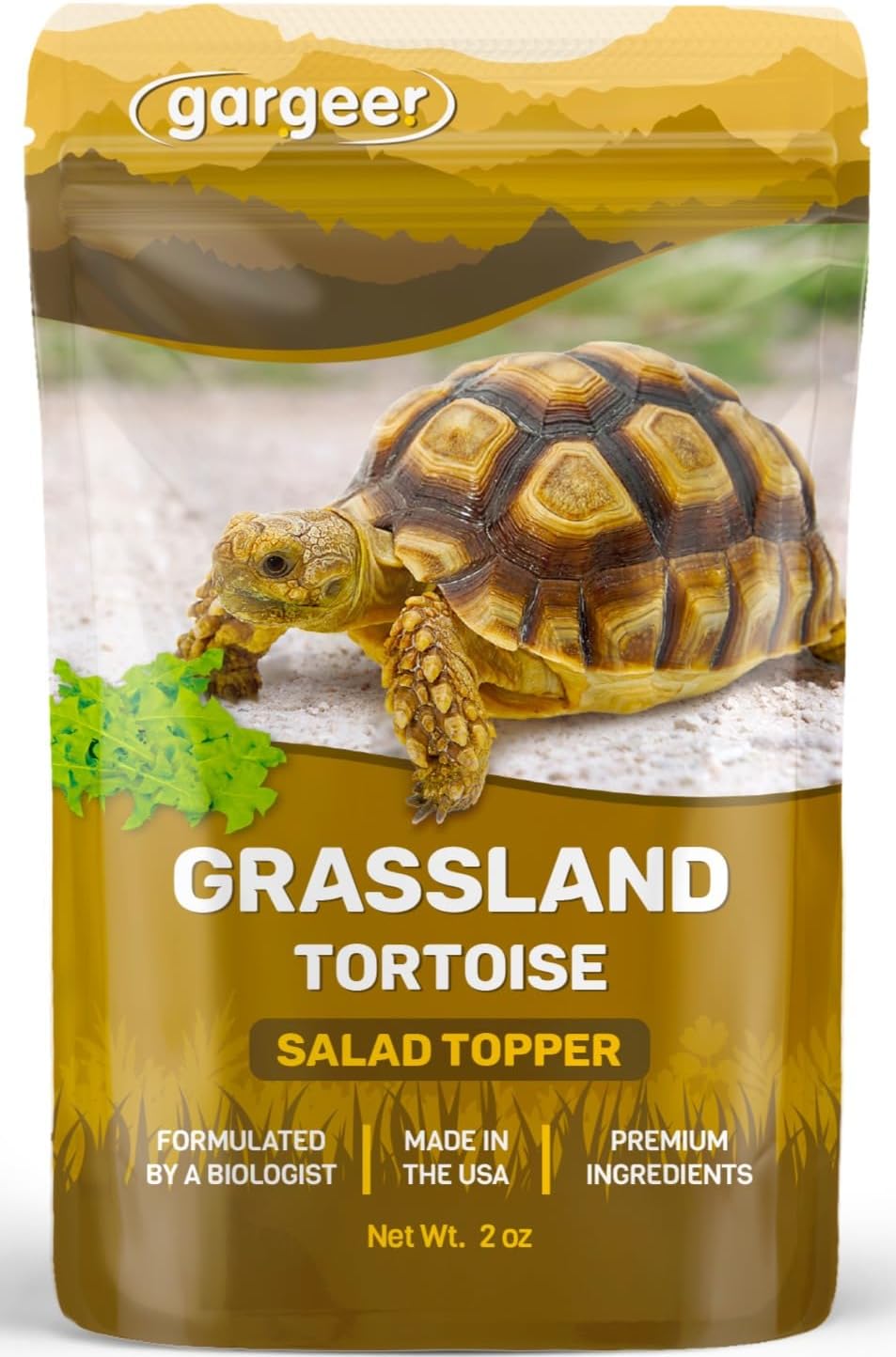 Gargeer 2oz Grassland Tortoise Salad Topper. Enhanced Appetite