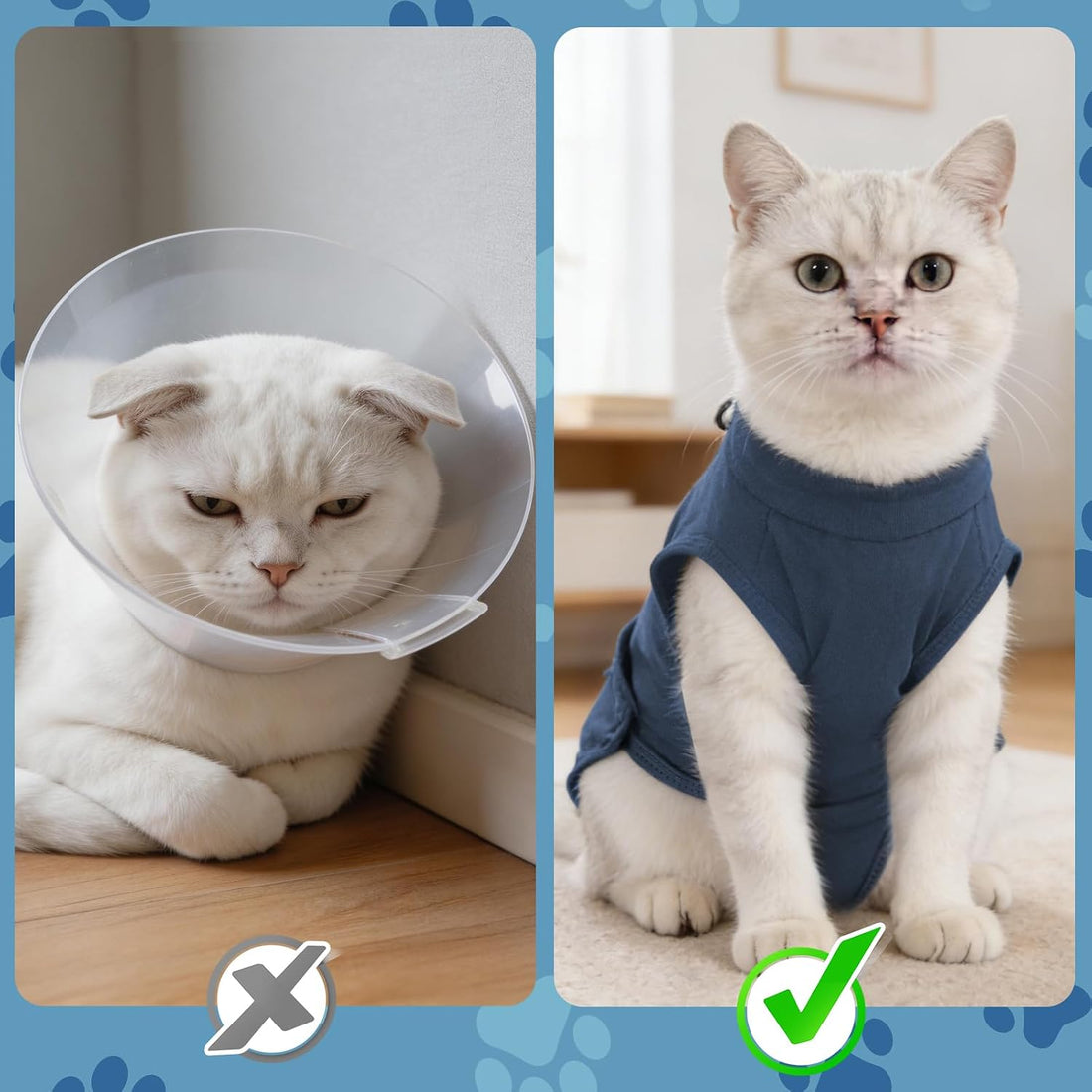 Gyuzh Cat Surgery Recovery Suit for Female Male Cats