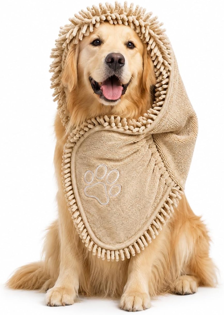 Dog Towel for Drying Dogs, Absorbent Microfiber Bath Towel
