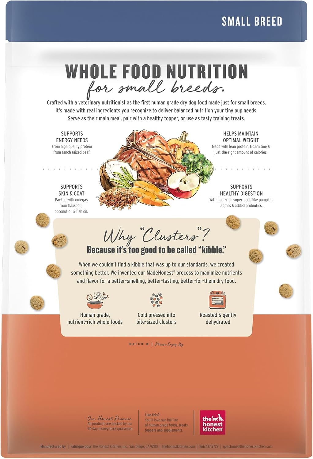 The Honest Kitchen Grain Free Beef & Superfoods Whole Food Clusters