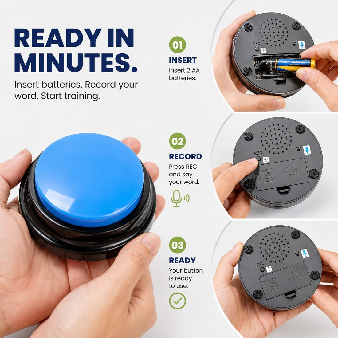 A-URA Dog Buttons for Communication, Recordable Dog Talking Buttons