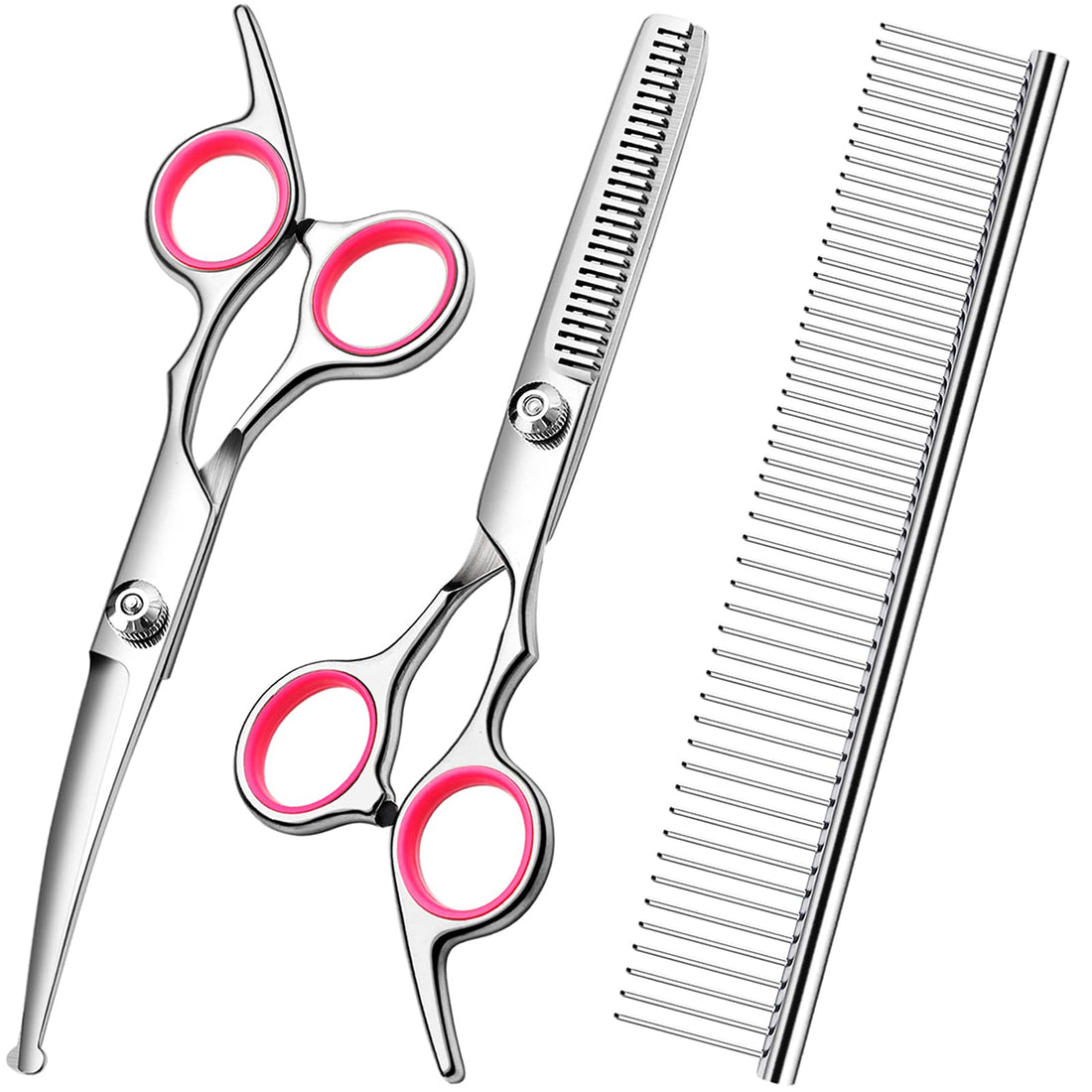FAIGEO Dog Grooming Scissors with Safety Round Tips Stainless Steel